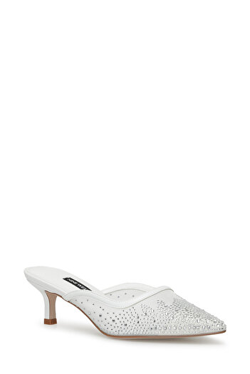 Nine West Adred 4Fx White Women's Heeled Slippers