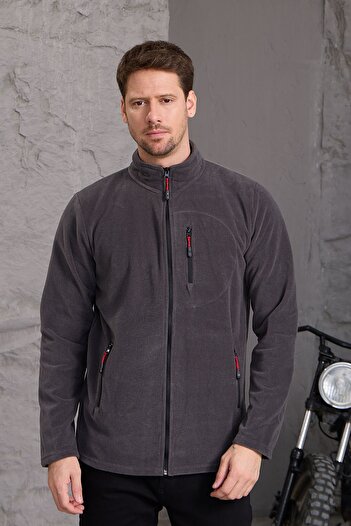 COMBİNE MİCHAİL Furnish Men's Fleece Jacket - Thick Zipper and Cotton Fabric