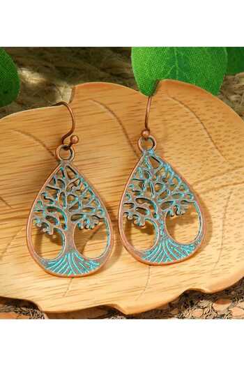Ivory Pearl Ethnic Otanic Retro Earrings