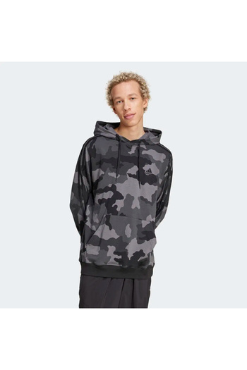adidas IV7383 M CAMO HD Ανδρικό φούτερ με κουκούλα μαύρο γκρι