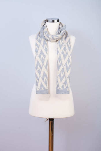 Sebir Moda V Patterned Double-Sided Knitwear Mother-Child Set Scarf (40X180Cm and 30X140Cm)
