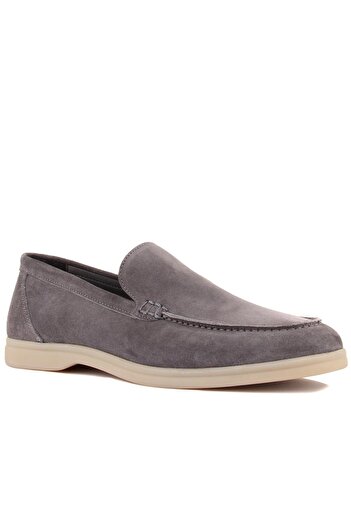 SailLakers - Gray Suede Leather Men's Casual Shoes 101-6046-101
