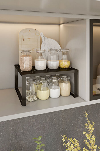Durusilya Mobilya Large Size Metal Countertop - In-Cabinet Shelf Organizer, Kitchen Metal Organizer