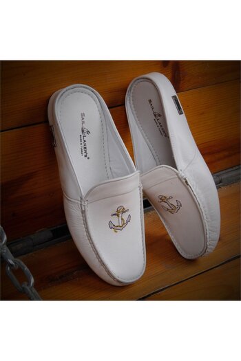 SailLakers Sail Lakers - Papuci pentru bărbați din piele naturală Marine