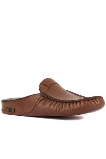 SailLakers Sail Lakers - Tobacco Color Δερμάτινες Ανδρικές Παντόφλες Σπιτιού