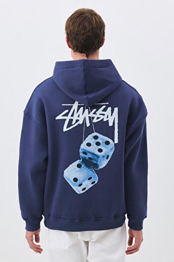 Trendiz Unisex Stüssy Zar Sweatshirt İndigo