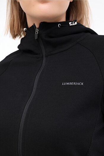 lumberjack WL MILA 18CT321 5FX Siyah Kadın Eşofman Üstü