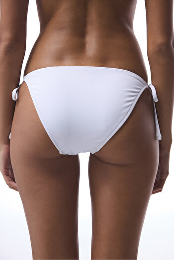 Penti White Embroidered Bikini Bottom