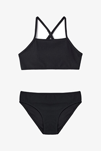 Penti Black Young Girl Black Aida Halter Neck Bikini Set