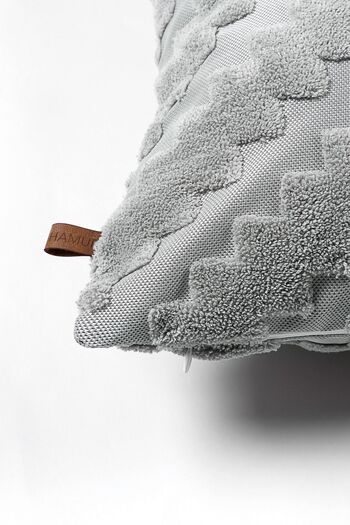 HAMUR Bohemian Ozel Design Punch Panc Pattern Square Декоративний чохол для подушки зигзаг сірий