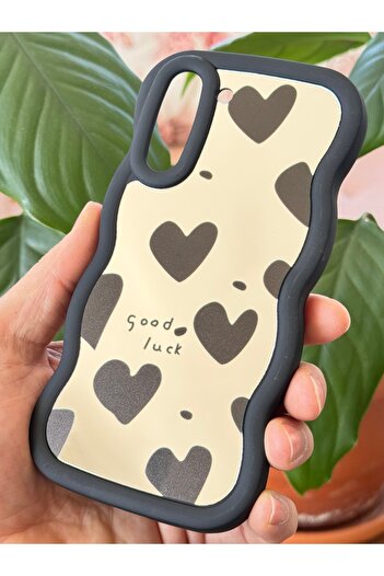 Fibaks Case for Samsung Galaxy S21 Fe Mirror Heart Pattern Soft Edges Camera Protection Silicone Cover