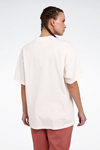 Reebok New Id Ovrs Tee Ecru Women's Short Sleeve T-Shirt