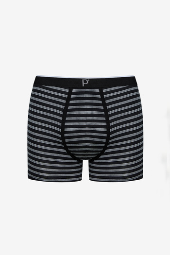Penti Erkek Pamuklu Siyah Çizgili Çok Renkli 3lü Boxer