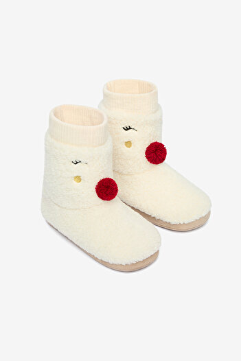 Penti New York Snowman Off-White Home Boots
