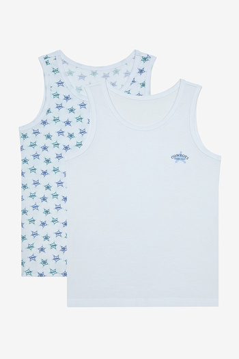 Penti Boy's Rodeo Club 2-Piece Optical White Tank Top