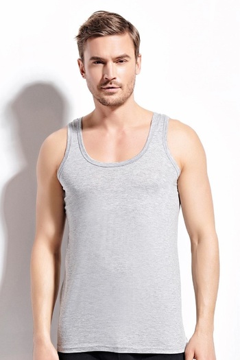 Kolcu 6 Pieces, 100% Cotton, Combed Cotton Men's Undershirts, Gray