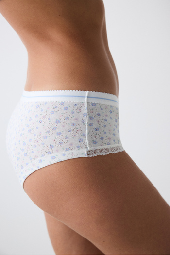 Penti Printed Pointel Cotton Hipster Panties