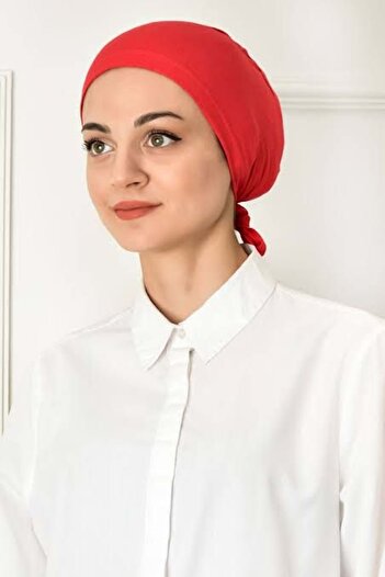 MERAM BUTİK Mi̇ray Combed Cotton Bone - Red