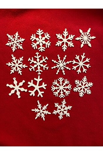 smilechild Pack of 14 Snowflake Christmas Tree Ornaments 5*5 cm