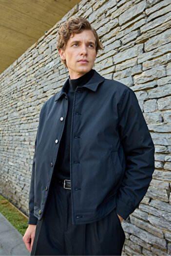 Danger Men's Basic Coat Jacket Black