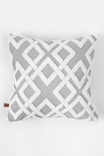HAMUR Декоративний чохол на подушку Bohemian Ozel Design Punch Panc Pattern Декоративний чохол на подушку Mila Grey