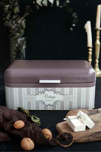 EVLE Metal Bread Basket, Bread Box - Metal Bread Bowl, Elegance Er061-5a