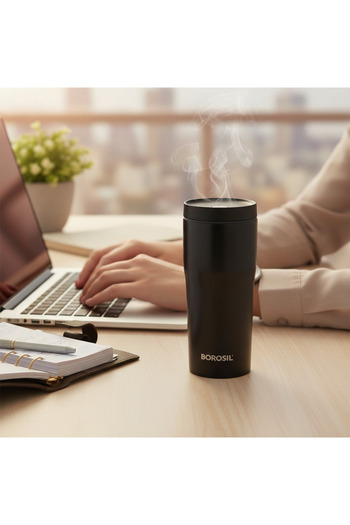 Borosil Hike Copper Coated Stainless Steel Insulated Tumbler and Beverage Cup , 500ml