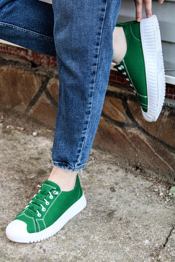 Afşin Orthopedic Rubber Laced Sports Linen Shoes Stylish Comfortable Sneaker