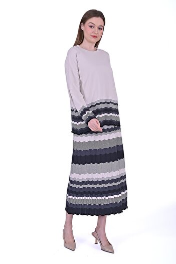 Invee Zigzag Knitwear Tunic Black