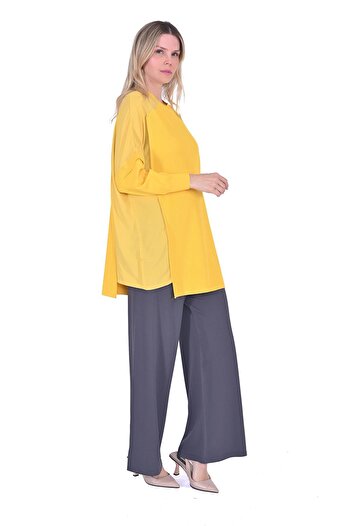Invee Bellows Knitwear Tunic Yellow