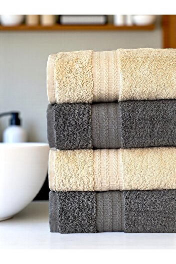 Denia Home Textile |   Evoa |   100% Cotton 4-Piece Hand / Face Towel Set