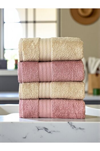 Denia Home Textile |   Evoa |   100% Cotton 4-Piece Hand / Face Towel Set