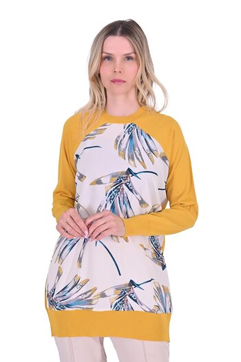 Invee Fabric Knitwear Tunic Mustard