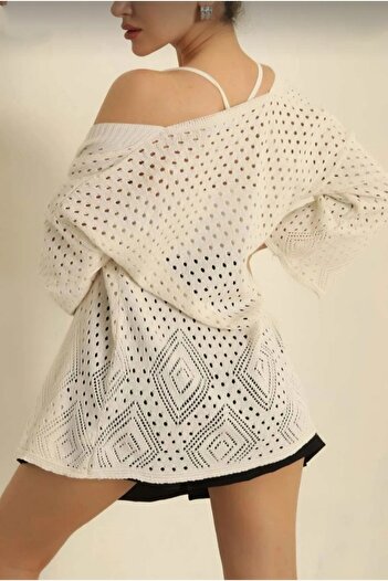 DAMGA Collection Women's Openwork Seasonal Cardigan