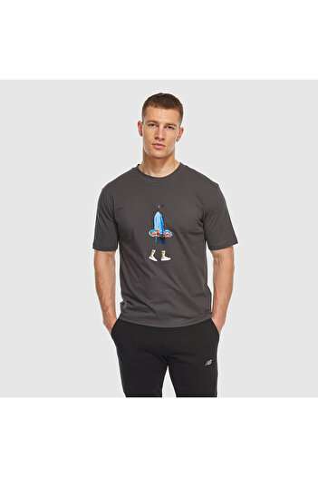 New Balance Mnt3410 Anthracite Men's T-Shirt