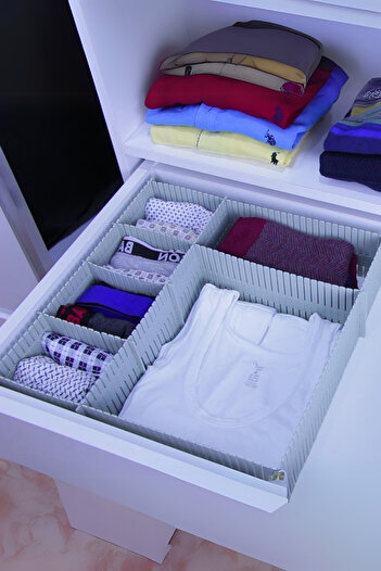 EVLE Drawer Organizer 4 Pieces 10X40 - Multi-Purpose Organizer with Adjustable Compartments