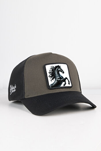 BlackBörk Чорно-хакі капелюх Trucker з логотипом