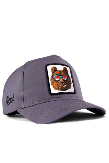 BlackBörk Gray Baseball Cap with Bear Logo