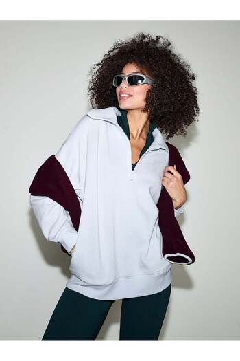 PINK Ivy Polar Yarım Fermuarlı Sweatshirt