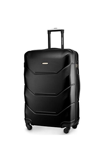 zagatto Troler mare, Negru, 75x48x29cm, Bagaj cala, 90L, Troller, Cifru, 4 roti 360, Valiza ABS, ZG504A