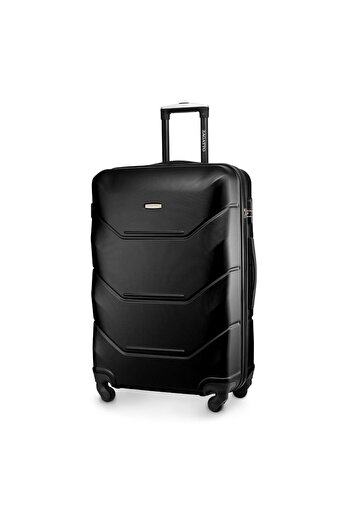 zagatto Troler mare, Negru, 75x48x29cm, Bagaj cala, 90L, Troller, Cifru, 4 roti 360, Valiza ABS, ZG504A