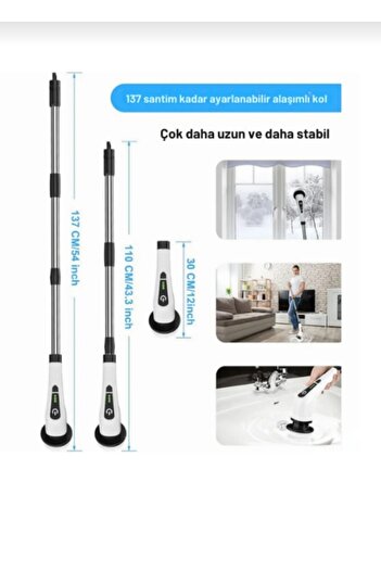 HOT POWER 2 YIL GARANTİ Elektrikli temizleme aleti 9 farklı başlık + Yedek başlık - Halı, Koltuk,