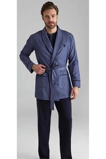 U.S. Polo Assn. Boxed 5-Piece Groom Dowry Set (Long-Sleeved Pajama Top + Short-Sleeved Pajama Top + Robe)