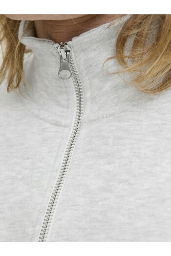 Jack & Jones Чоловіча сіра толстовка Jornorrebro Emb з високим коміром Sn 12282899-Whitemela