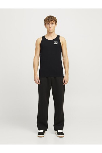 Jack & Jones Men's Black Jjone Color Summer Tanktop Sl Singlet 12269423-Black