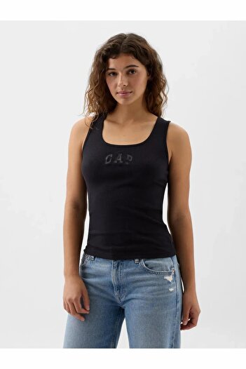 GAP Women's Black V-Sl Bf Tank Undershirt 585421007-Black