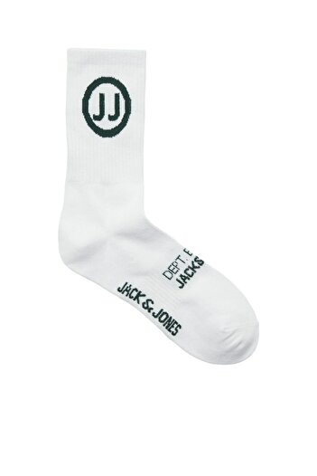 Jack & Jones Erkek Beyaz Jacmostar Tennis Socks 3 Pack Çorap 12277067-White