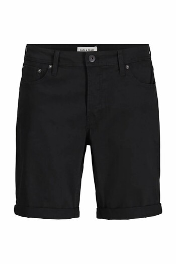 Jack & Jones Ανδρικό μαύρο Jpstrick Original Short Mid Shorts 12165892-Μαύρο