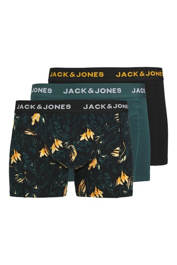 Jack & Jones Ανδρικά μαύρα εσώρουχα Jactyler Trunks 3 Pack Boxer 12269360-Μαύρο