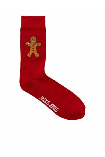 Jack & Jones Erkek Kırmızı Jacxmas Comfort Food Socks Giftbox Çorap 12246164-riored